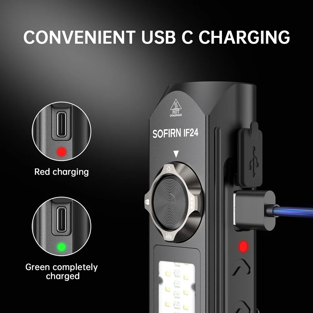 Sofirn IF24 RGB Flashlight 2000Lm 18650 Rechargeable