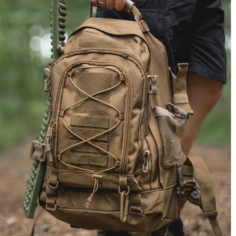 LQARMY Nylon Tactical Backpack Outdoor Rucksack For Hiking Travel