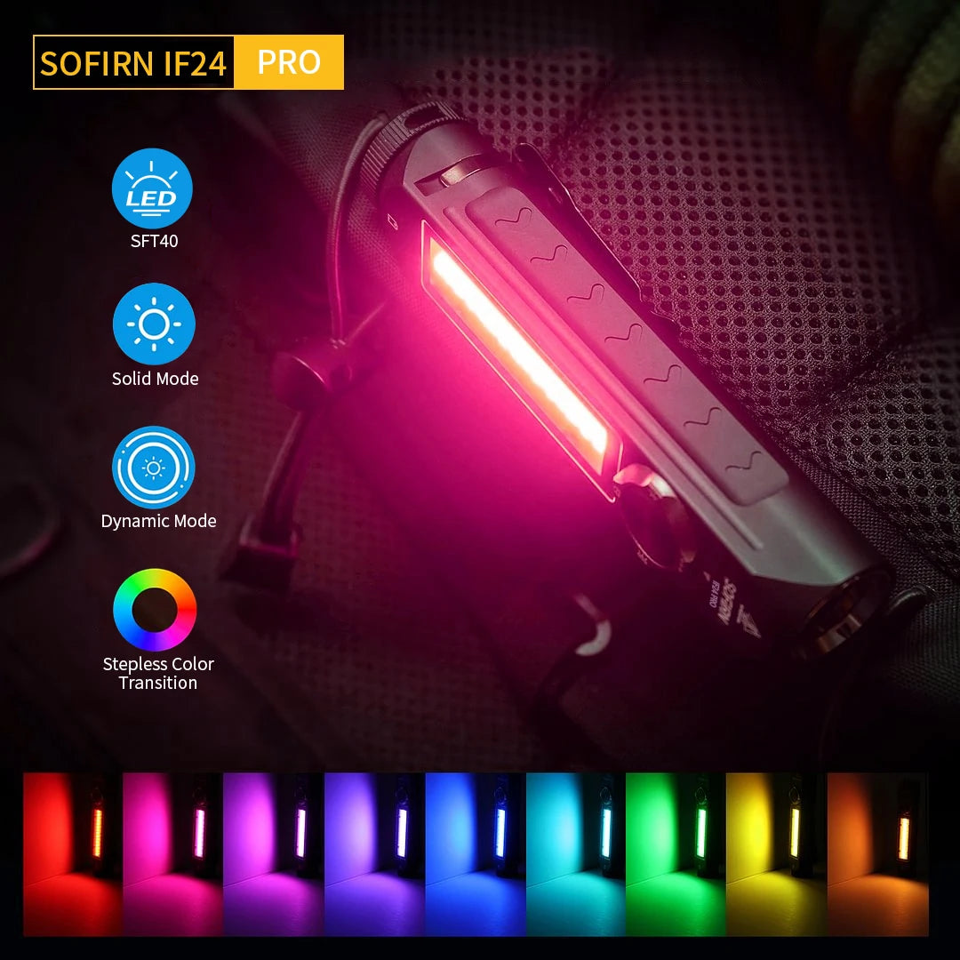 Sofirn IF24 RGB Flashlight 2000Lm 18650 Rechargeable