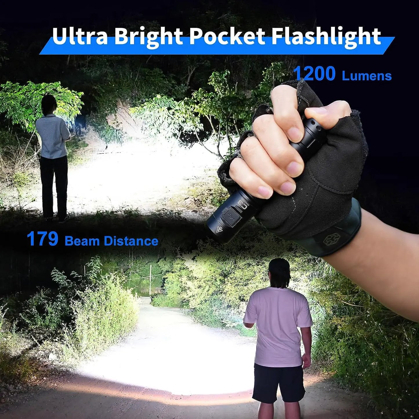 WUBEN C3 1200 Lumen Rechargeable LED Flashlight IP68 Waterproof