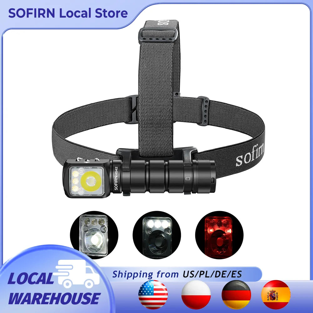 Sofirn HS42 Headlamp 2100 Lumen USB C Magnetic Rechargeable