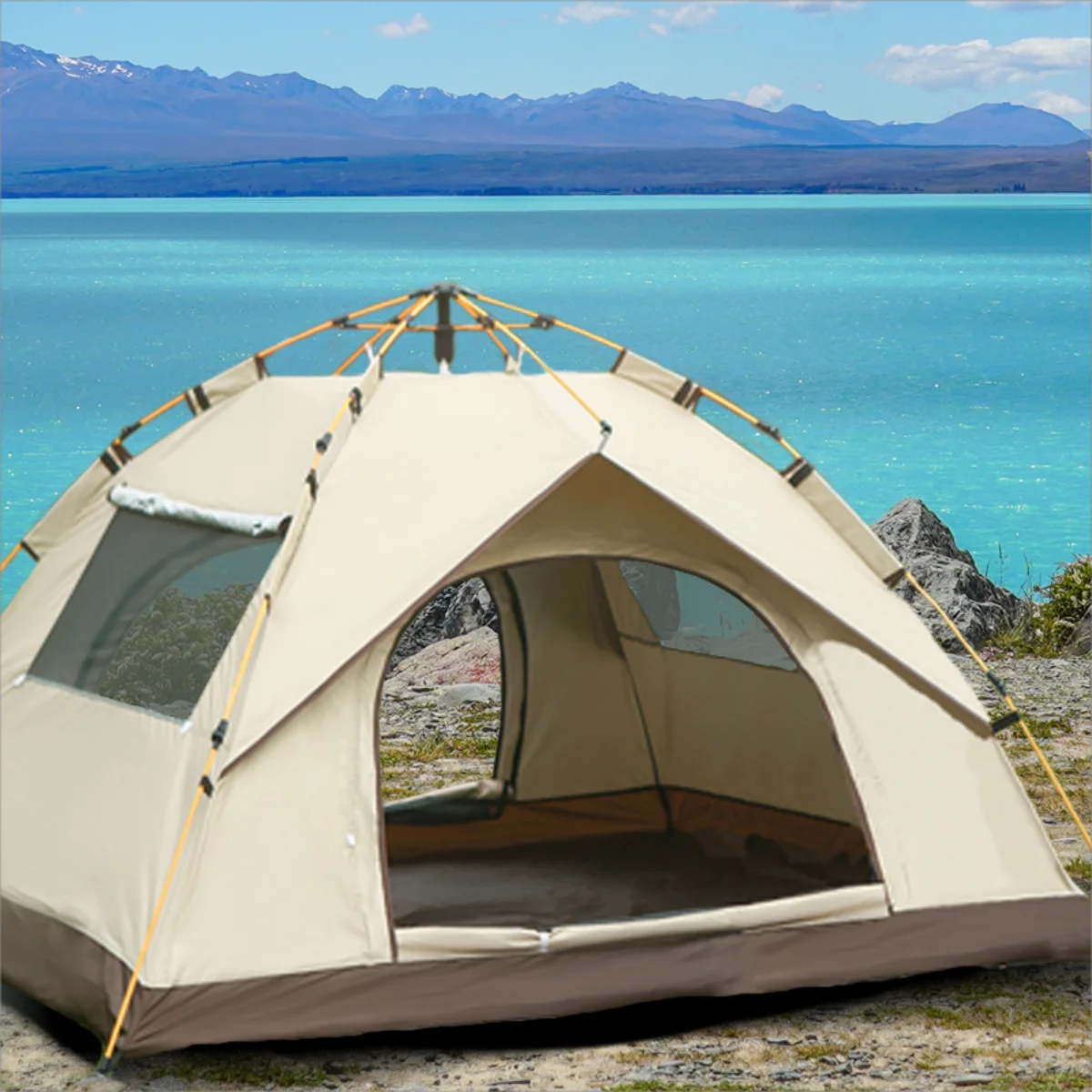 Pakicetus Auto Opening Sunshade Camping Tent With Two Doors