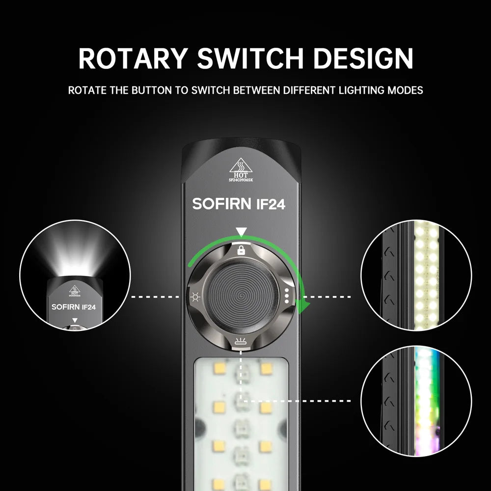 Sofirn IF24 RGB Flashlight 2000Lm 18650 Rechargeable