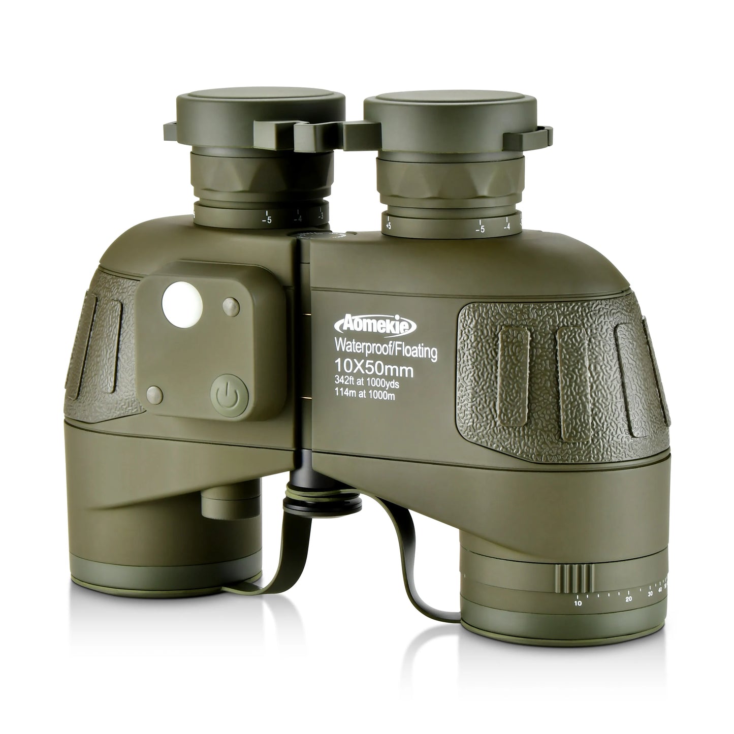 10x50 HD Marine Binoculars With Rangefinder Compass Waterproof