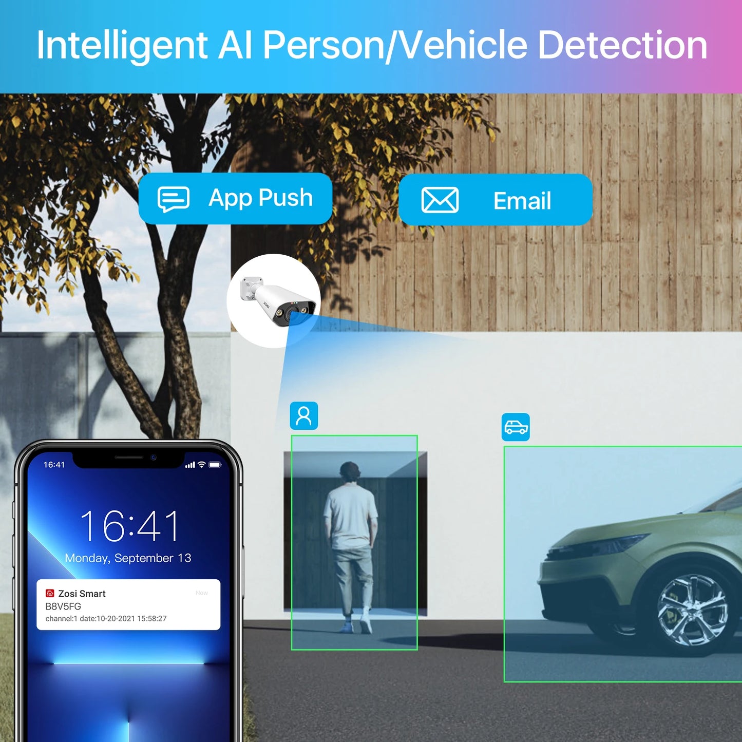 ZOSI 16CH 4K PoE Security Camera System with AI Detection