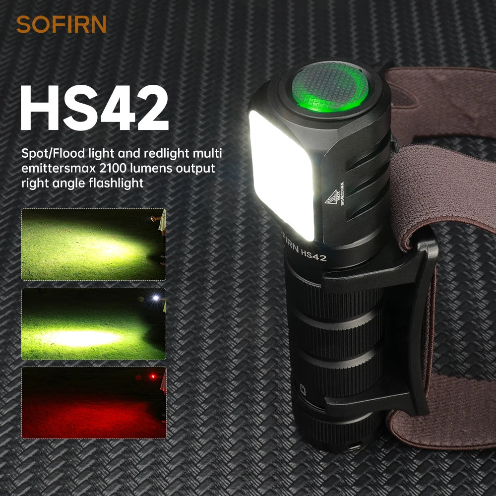 Sofirn HS42 Headlamp 2100 Lumen USB C Magnetic Rechargeable