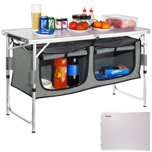 VEVOR Camping Kitchen Table Quick Set Up Folding Outdoor Table