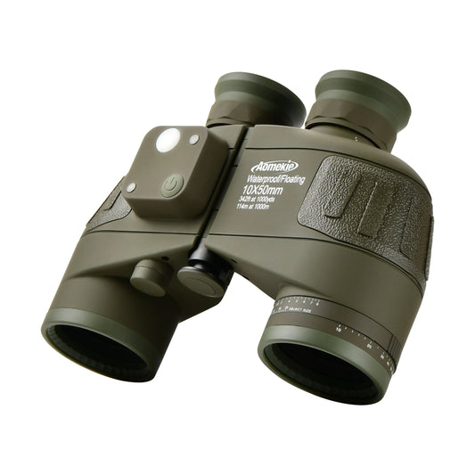 10x50 HD Marine Binoculars With Rangefinder Compass Waterproof