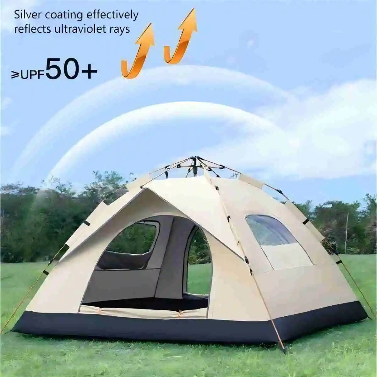 Pakicetus Auto Opening Sunshade Camping Tent With Two Doors